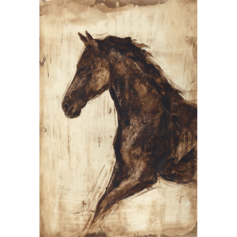 Weathered Equestrian I by Ethan Harper - Wrapped Canvas Print, 46cm H x 30cm W