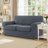3 Piece Stretch Jacquard Couch Cover, Sofa Slipcover for 2 Cushion Couch, Machine Washable Furniture Protector(Loveseat, Gray)-1232154916
