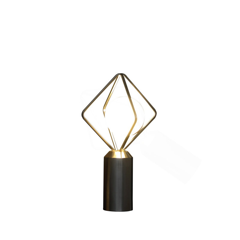 Lampe de table 19,5 "In Ernst Modern Monoclinic Pendeloque