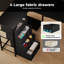 L-Shaped Metal Base Standing Desk with Power Outlet
