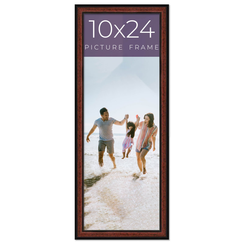 Black Solid Wood Picture Frame, 10" x 24"