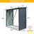 RustGuard Rustic Firewood Rack with Galvanized Steel and Sloped Roof