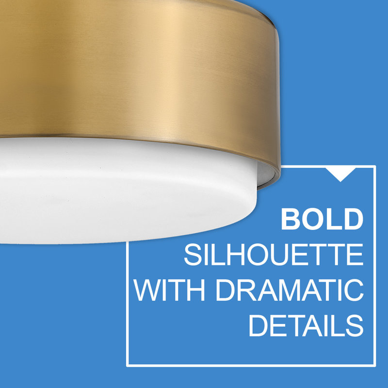 Cedricmedium Flush Mount, Lacquered Brass