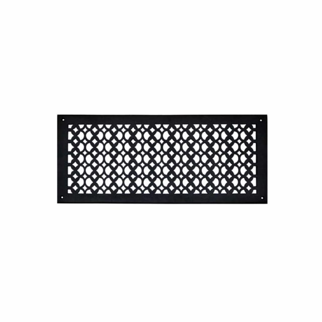 Grille murale en métal, Noir, 24" L x 6" W x 0.6" H