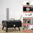 Wood Fired Portable Pizza Oven - 12" Stone, For Outdoor Flavors Backyard With Stone And Foldable Legs, Grilling