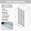 Porte de douche pliante en verre sans cadre, 32-33 1/2 po L x 72 po H-87716665