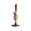Ornements de sculpture sur bois brun abstrait