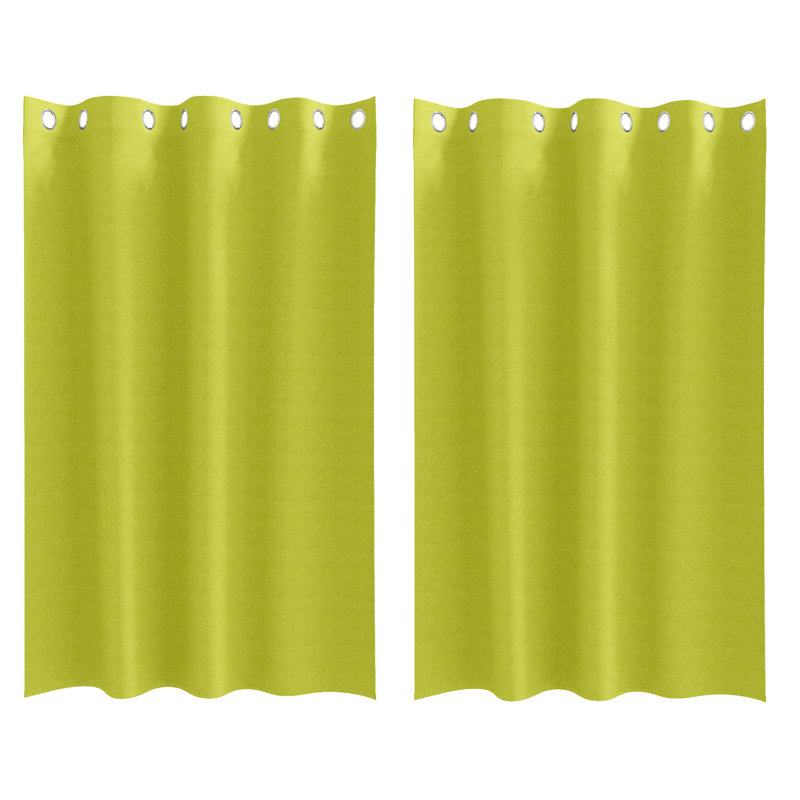 Tacorian Curtain Pair, Apple Green, 140cm Width x 175cm Drop