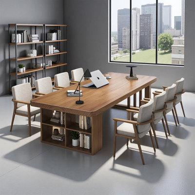 Simple Rectangular Solid Wood Conference Tables by Latitude Run