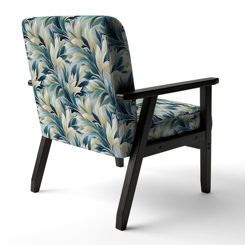 Fauteuil rembourré d'appoint tropical D, Symphonie du motif tropical de style bord de mer I