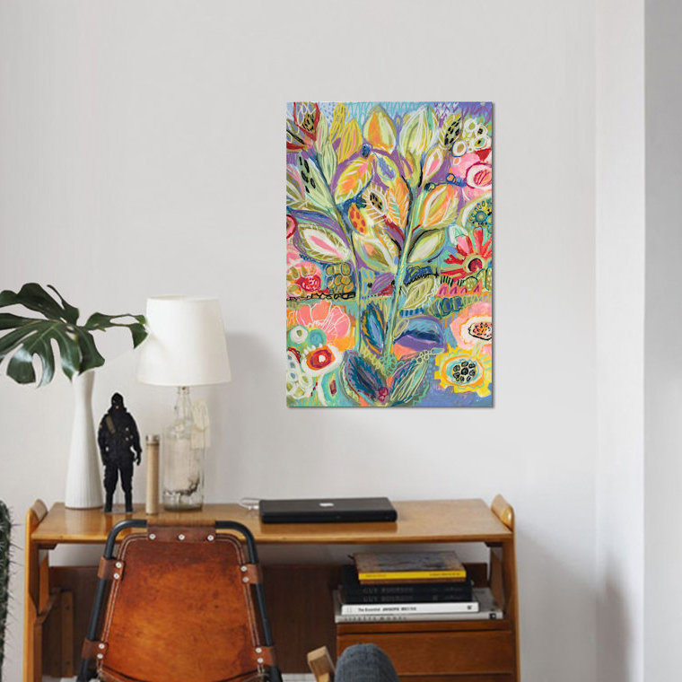 «Garden of Whimsy II» par Karen Fields - impression sur toile tendue, H 12 po x l 8 po x P 0,75 po, Pas de tapis