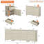 Commode 3-en-1 avec 8 tiroirs et 2 tablettes pour la chambre à coucher Lysiane-384246338