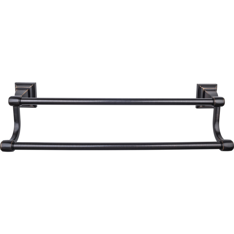 Stratton Bath Double 20" Wall Mounted  Towel Bar, Tuscan Bronze