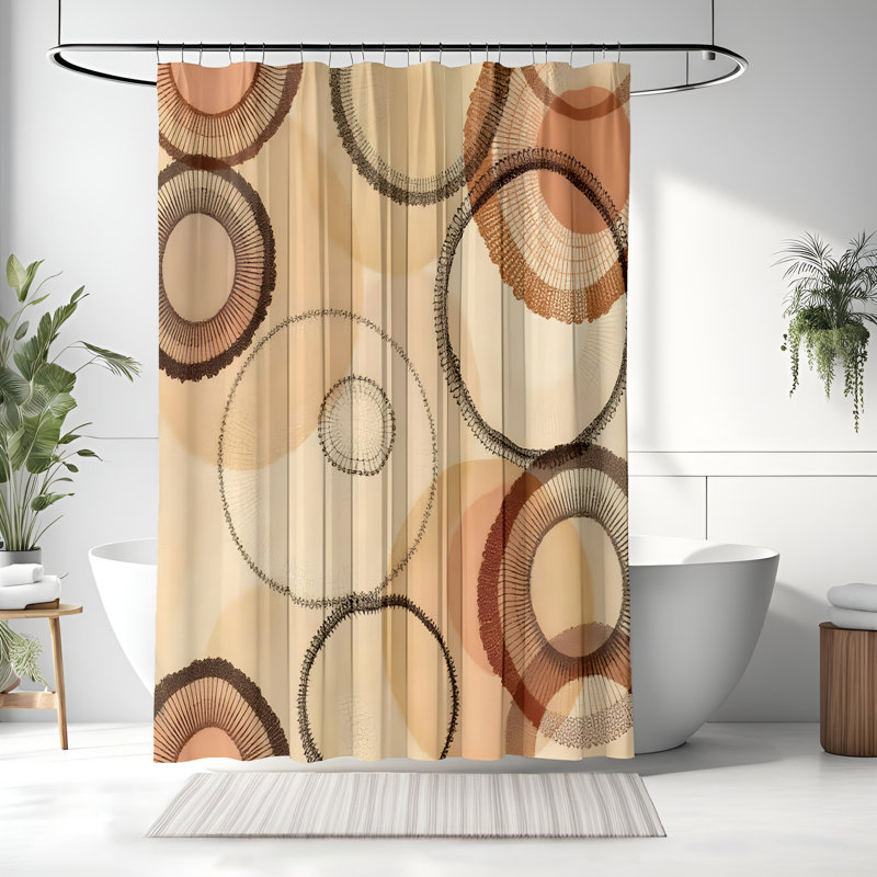 Shower Curtain w/ Bathmat, 72"H x 70"W