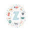 Lettre Z - impression d'art graphique-52836385-52836387-52836392