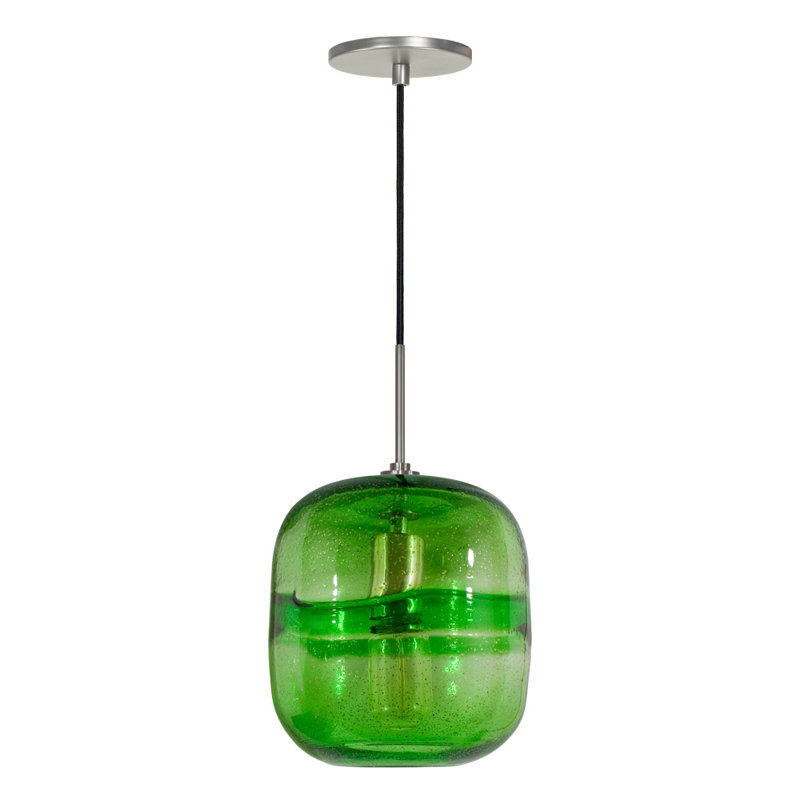 EVISAGE VI 1 - Light Unique/Statement Pendant, Brushed Nickel, Green