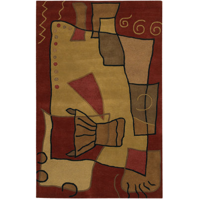 Wool Abstract Indoor Rug
