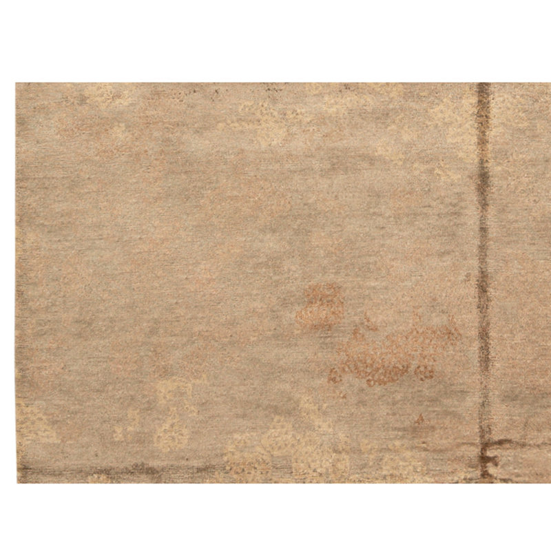 Hand Knotted Area Rug in Dark Grey