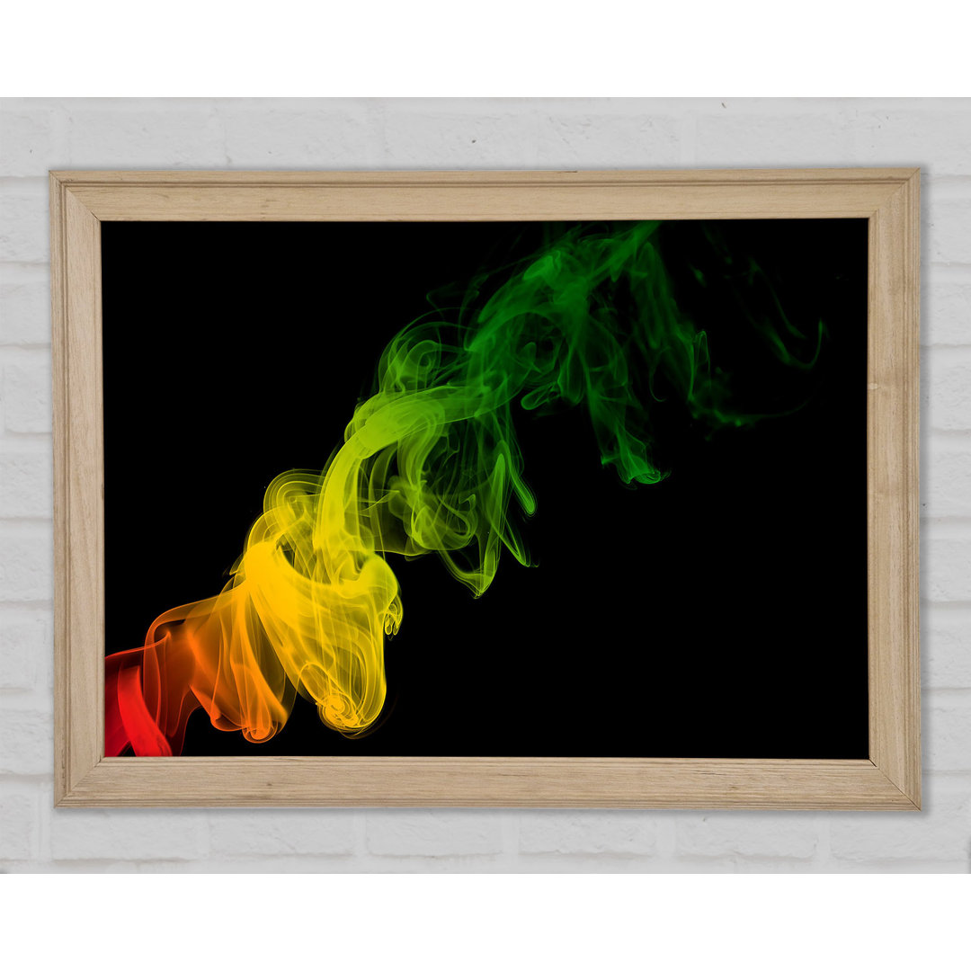 Gerahmtes Leinwandbild Smoke Twist Rainbow