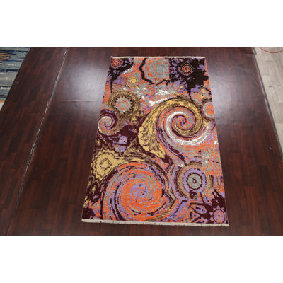 One-of-a-Kind 6'1" X 9'7" New Age Area Rug in Multicolor