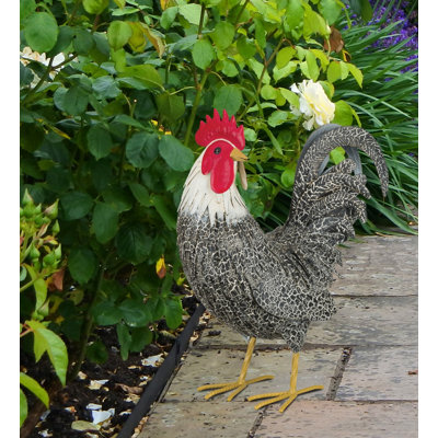 Statue d'oiseau de jardin en métal fait à la main rustique en métal