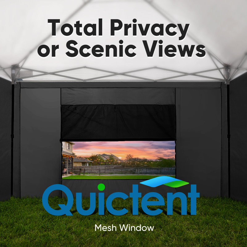 Quictent 3x6m (10x20ft) Pop Up Canopy Gazebo with Mesh Window Sidewalls, Adjustable Height Event Shelter, Portable Tent for Garden Party, Camping, Grey