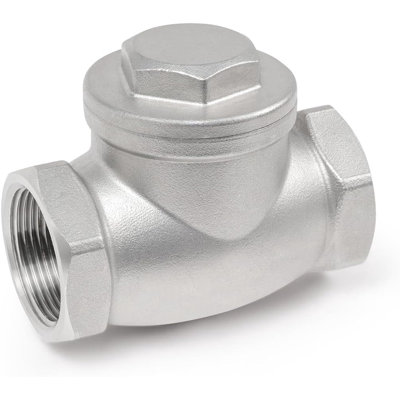 Clapet anti-retour à balançoire en acier inoxydable de 1-1 / 4 po avec siège métal sur métal, 200 lb CWP, 125 lb WSP, finition métallique