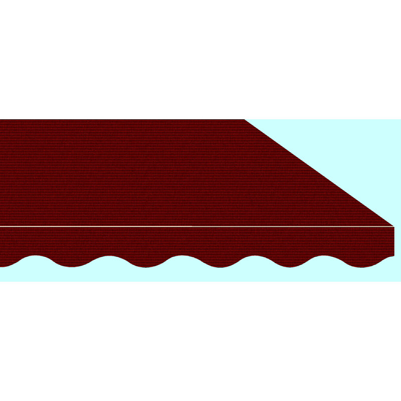 SunSetter Manual Woven Acrylic Retractable Standard Patio Awning, 8" H x 120" W x 108" D, Red Brick