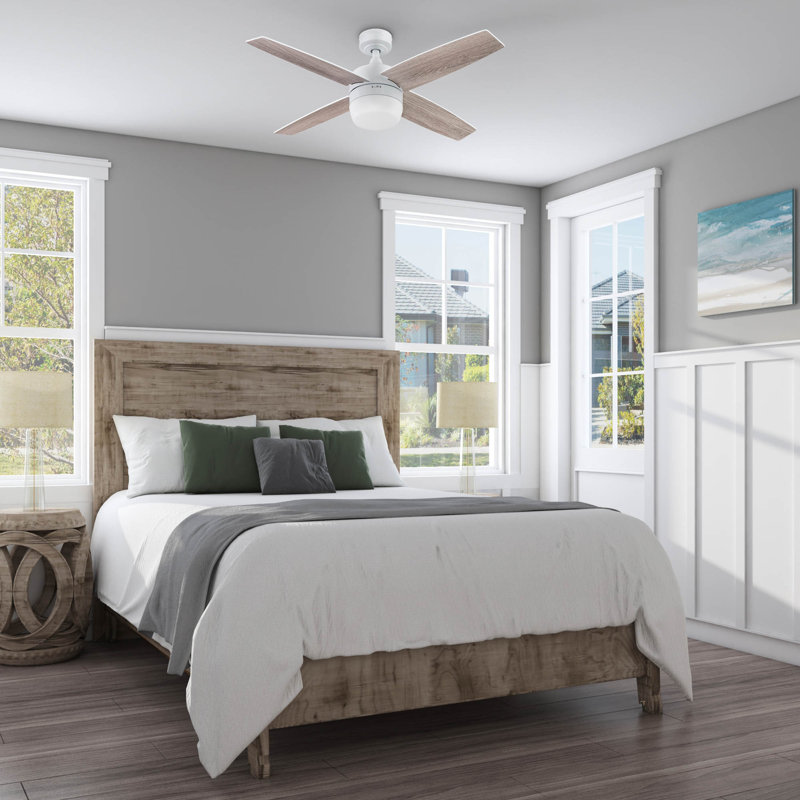 Frittelli 44'' Ceiling Fan with LED Lights and Remote Included, Bright White