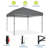 Black Heavy Duty 10x10 Ft Pop Up Canopy Tent Waterproof Commercial Outdoor Sun Shelter 3 Adjustable Heights Ideal for Events Parties Camping Backyard-123402984