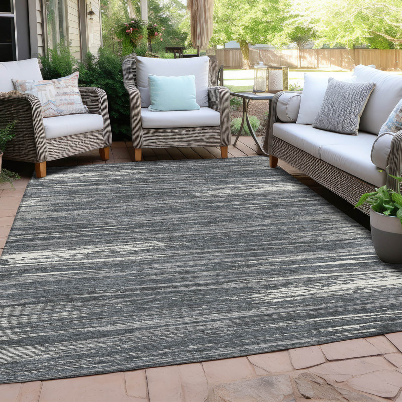 Maliana Abstract Indoor / Outdoor Rug, Rectangle 9' x 12'