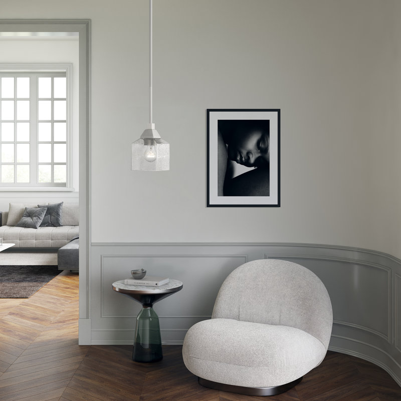 Luminaire suspendu carré / rectangulaire à 1 lumière Ashanni, Nickel brossé