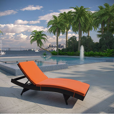 Chaise longue d'extérieur Peer, espresso