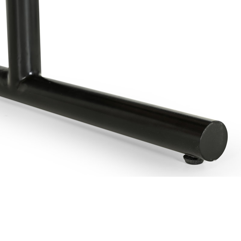 Black Aluminum T-Shape Dining Table Base Set
