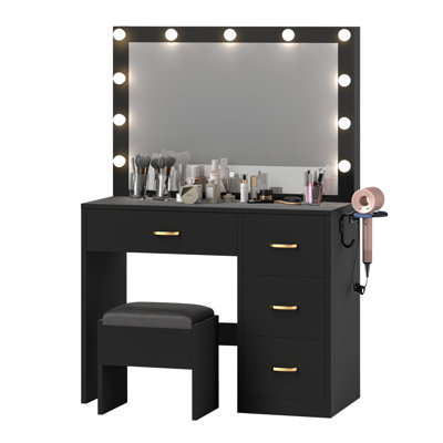 Calub Dressing Table with Mirror