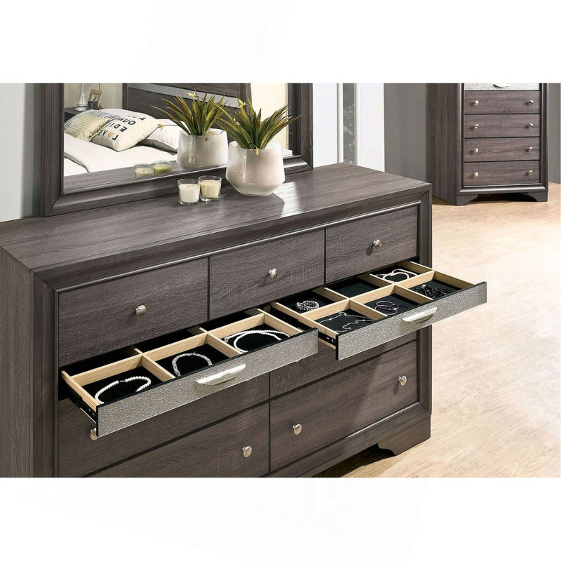 Commode contemporaine 1Pc, Gris