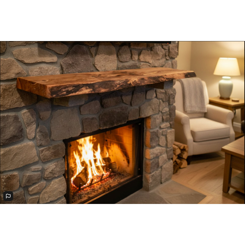 Custom Narrow Live Edge Spalted Maple Rustic Wood Floating Shelves|Ambrosia Maple Narrow Wood Wall Shelves