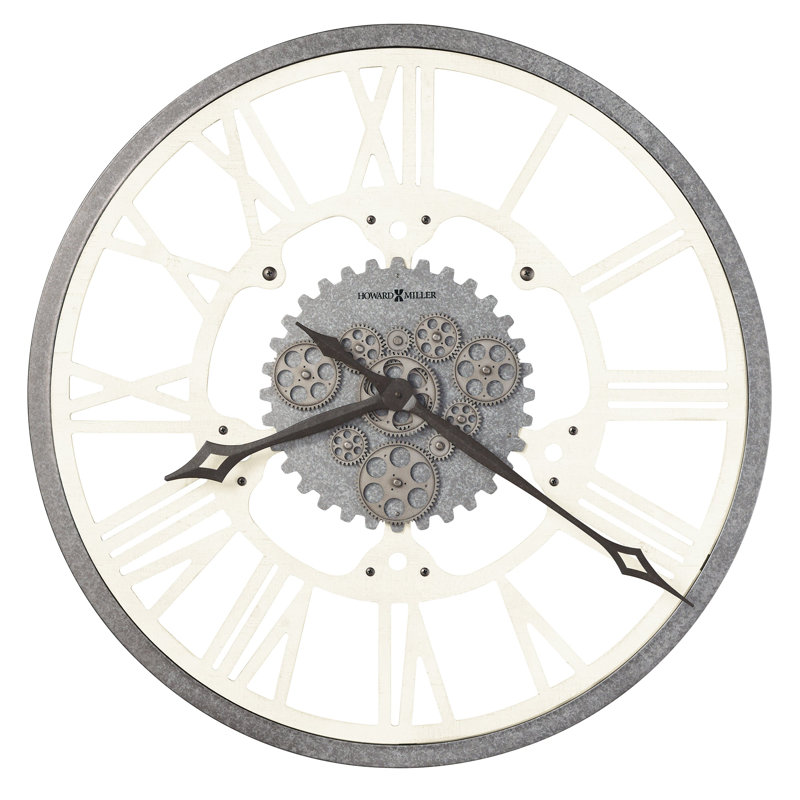 Zeila Wall Clock, Aged White