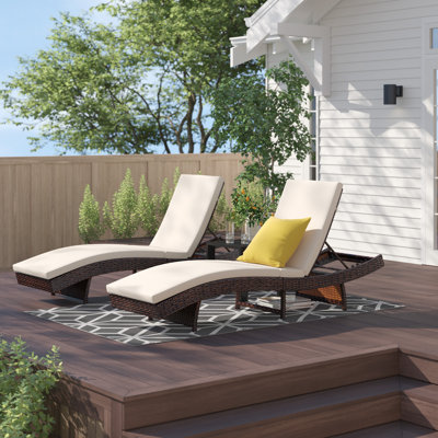 Eastland 83" Long Reclining Single Chaise with Cushions by Zipcode Design