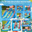 8-in-1 Kids Inflatable Water Park, Double Slides & Climbing Walls Bounce House, 840D/420D Oxford Fabric, 550W Blower, Full Accessories for Indoor & Outdoor Backyard Play