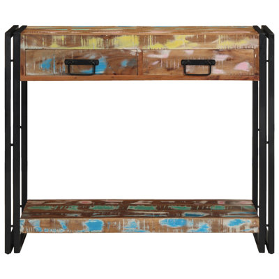 Console en bois massif 35,4 po