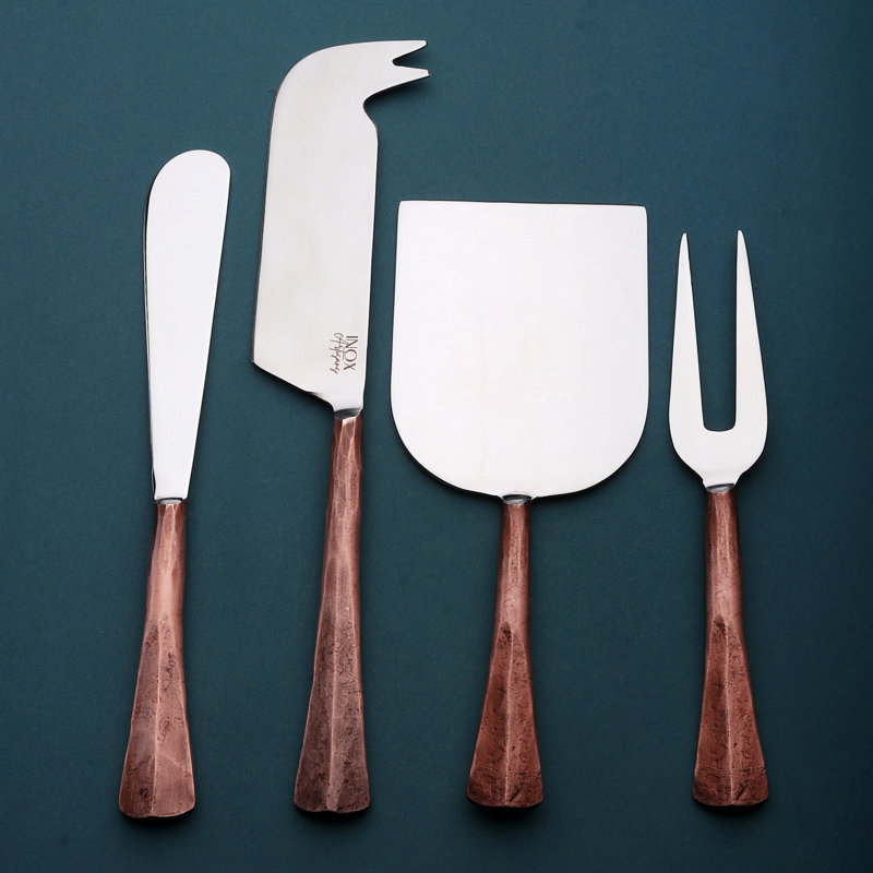 Ridge 4 Piece Stainless Steel Cheese Serving Set