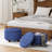 Upholstered Storage Ottoman Bench Button Tufted Round Ottoman Footrest Stool for Living Room Bedroom-107234577