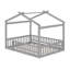 Structure de lit en bois avec clôture-1053917442