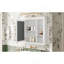 Armoire à pharmacie de 35 po x 27,5 po, armoire de rangement murale pour salle de bain, armoire murale moderne avec miroir, armoire à miroir avec 6 tablettes ouvertes (meuble-lavabo non inclus)-360286552