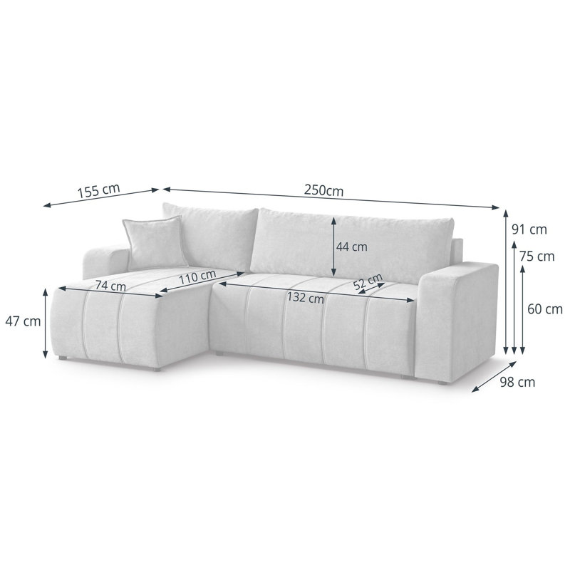 Rogovy Universal Corner Sofa with Sleeping Fuction , Brown