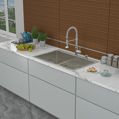 33'' L Single Bowl Stainless Steel Kitchen Sink