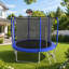 Trampoline 10 pi avec panier de basketball, type renforcé approuvé ASTM pour une activité extérieure sécuritaire et amusante