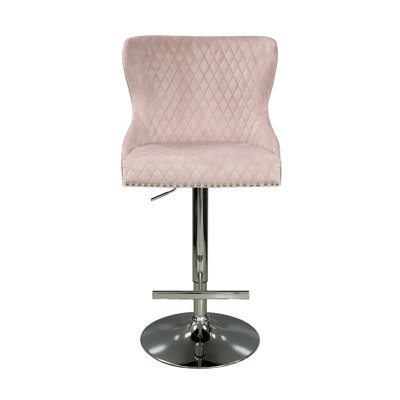 Hartfo Swivel Upholstered Adjustable Height Counter Stool with Metal Frame