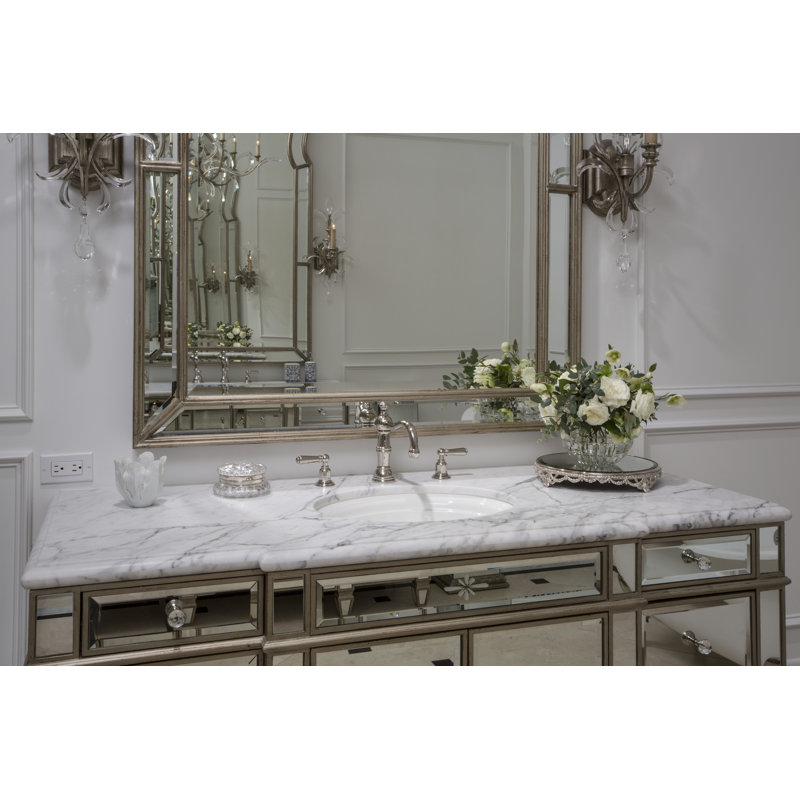 Robinet pour salle de bain Edwardian, Nickel poli, Levier
